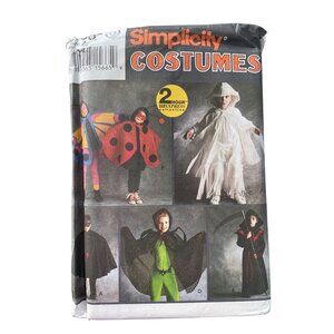 Simplicity 9088 Costume Pattern Size S-L Butterfly Ladybug Ghost Halloween UNCUT
